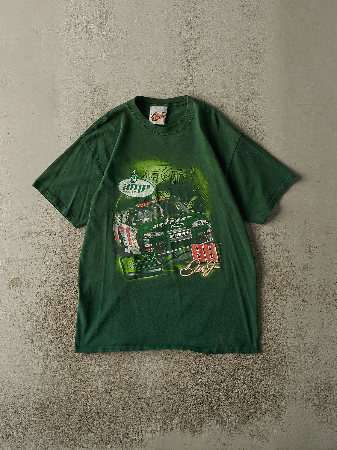Vintage Y2K Green Dale Earnhardt Jr. Nascar Racing Tee (M/L) sold by Rebalance Vintage