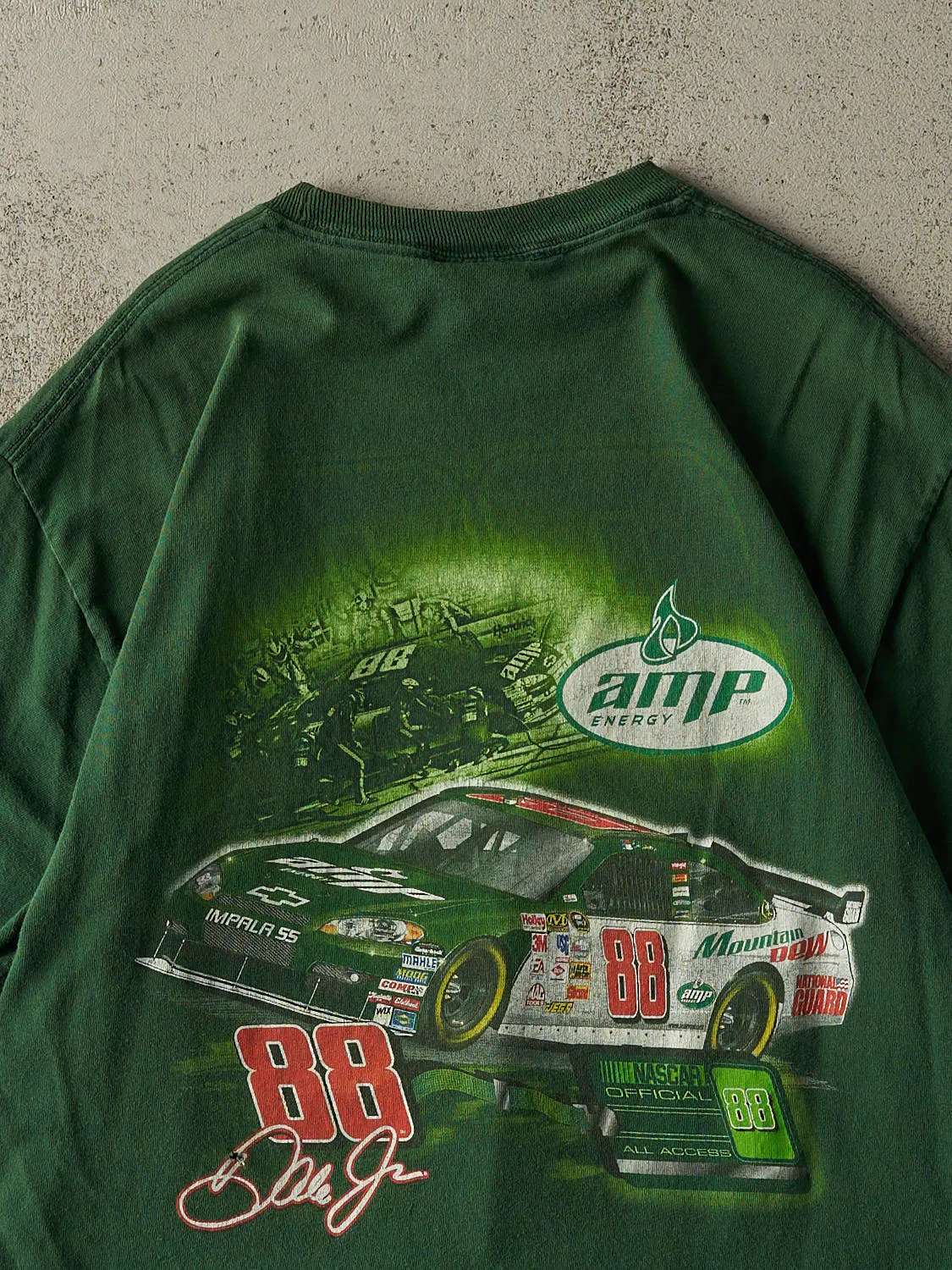 Vintage Y2K Green Dale Earnhardt Jr. Nascar Racing Tee (M/L) sold by Rebalance Vintage product image thumbnail 4