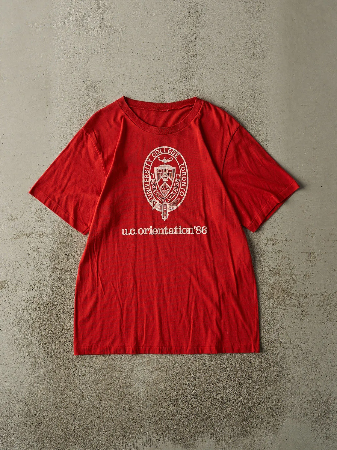 Vintage 86' Red University of Toronto Orientation Single Stitch Tee (M/L) sold by Rebalance Vintage