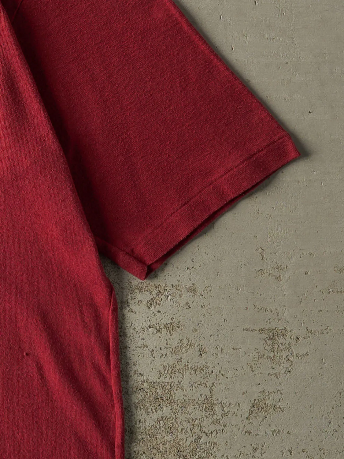 Vintage 80s Burgundy Blank Single Stitch Pocket Tee (XL) sold by Rebalance Vintage product image thumbnail 3