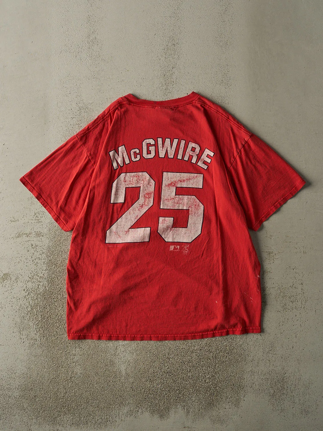 Vintage 98' Red St. Louis Cardinals #25 Mark McGwire Player Tee (XL/XXL) sold by Rebalance Vintage product image thumbnail 2