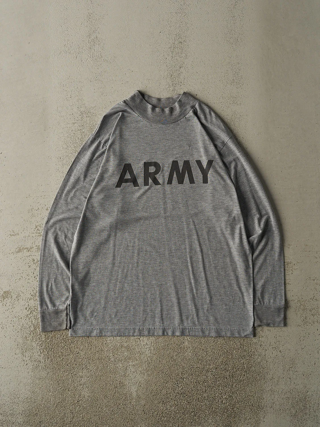 Vintage 90s Grey US Army Mock Neck Long Sleeve (L/XL) sold by Rebalance Vintage