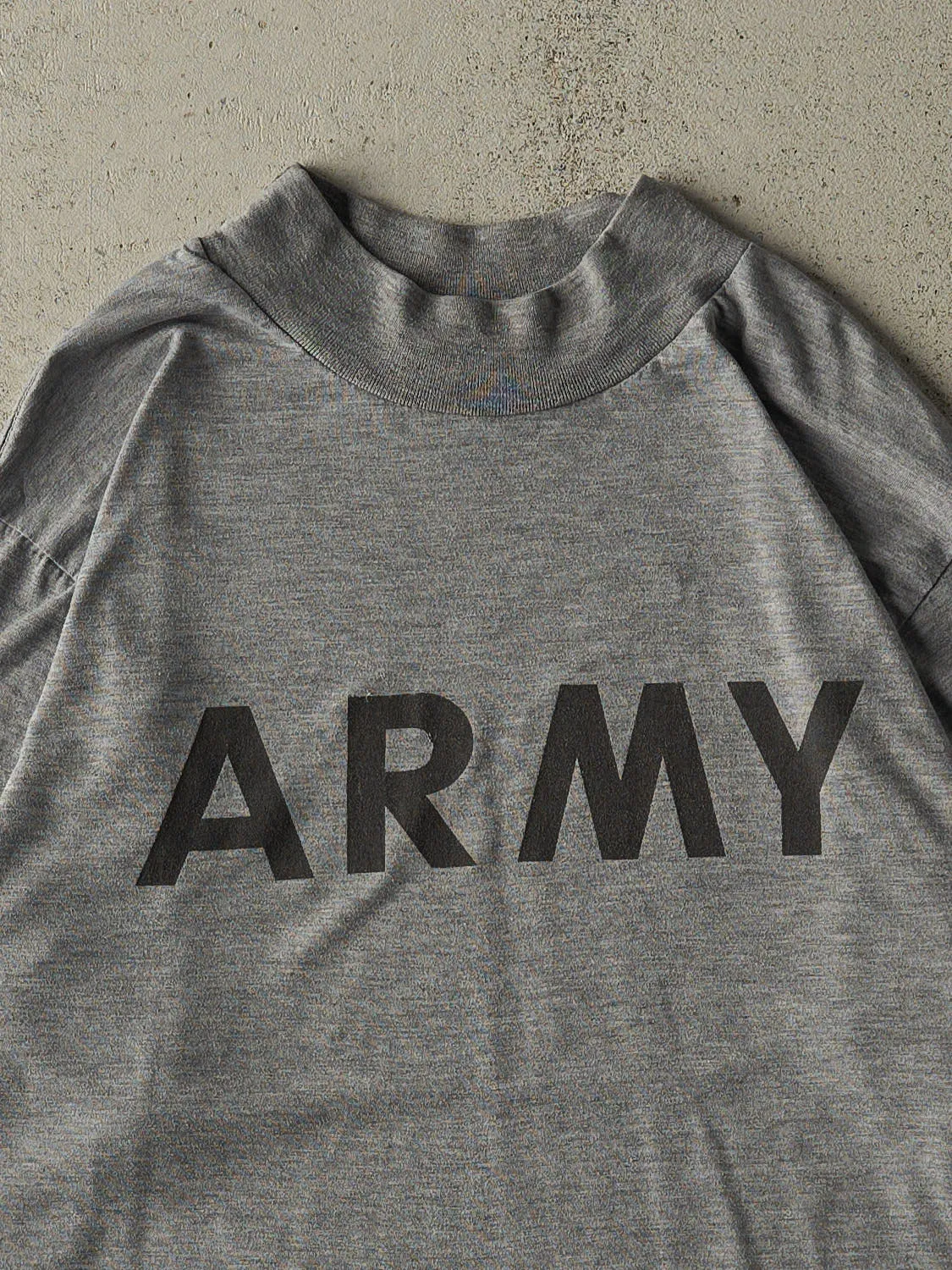 Vintage 90s Grey US Army Mock Neck Long Sleeve (L/XL) sold by Rebalance Vintage product image thumbnail 3