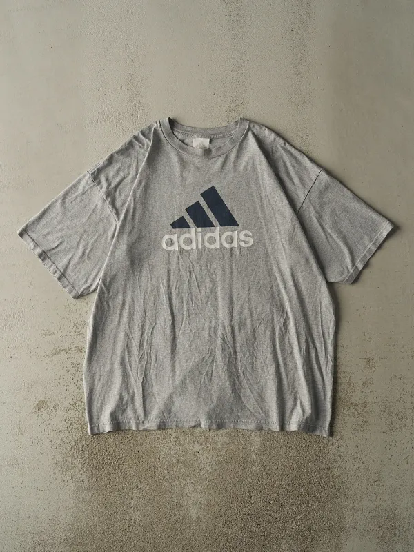 Vintage 90s Grey Adidas Logo Tee (XXL) sold by Rebalance Vintage