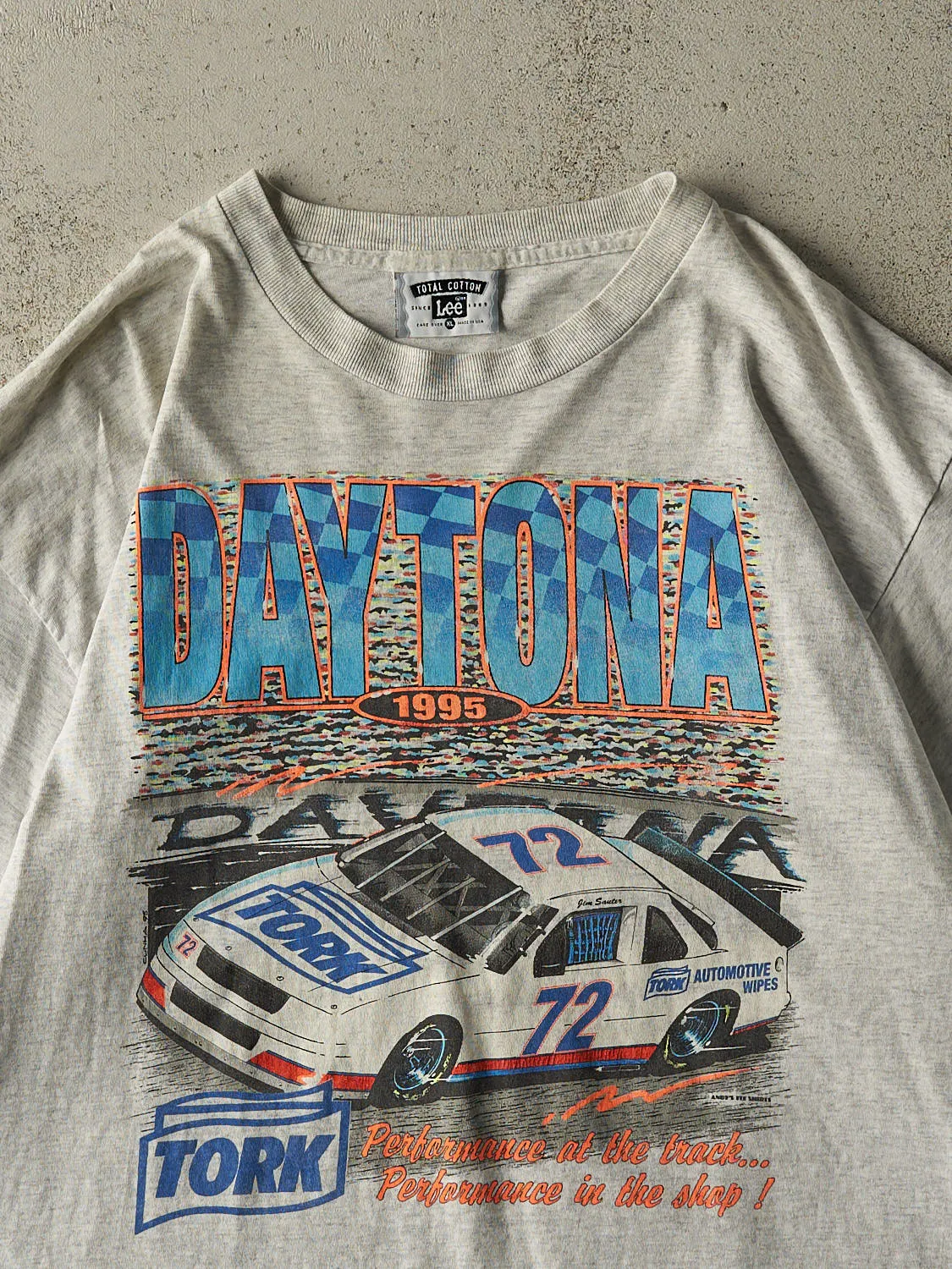 Vintage 95' Heather Grey Daytona Racing Tee (XL) sold by Rebalance Vintage product image thumbnail 3