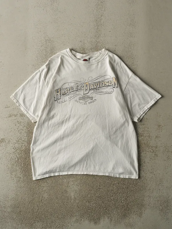 Vintage 12' White Kenosha, WI Harley Davidson Tee (M/L) sold by Rebalance Vintage