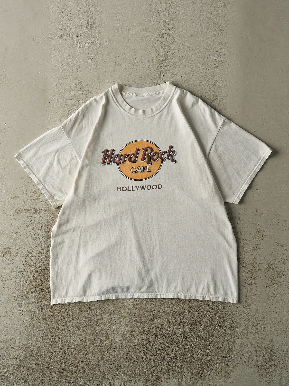 Vintage 90s White Hard Rock Cafe Hollywood Tee (XL/XXL) sold by Rebalance Vintage