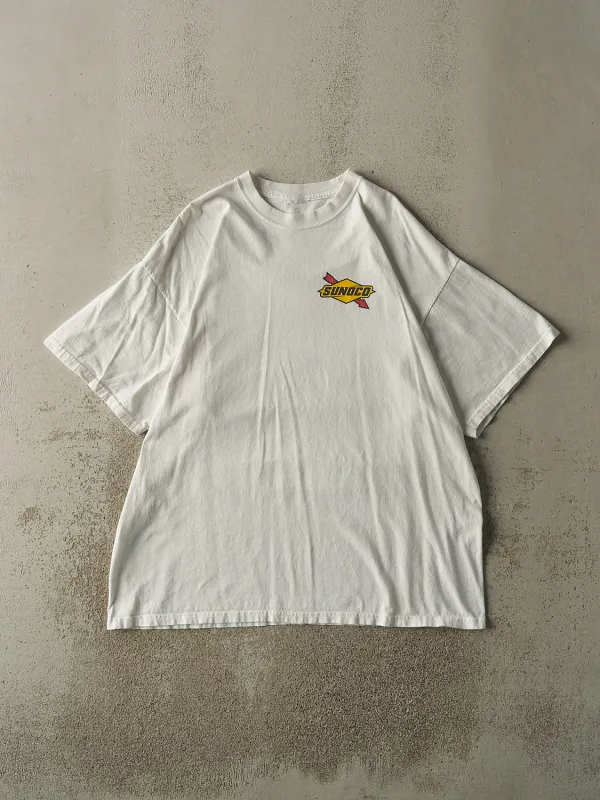 Vintage 90s White Sunoco Logo Tee (XL/XXL) sold by Rebalance Vintage