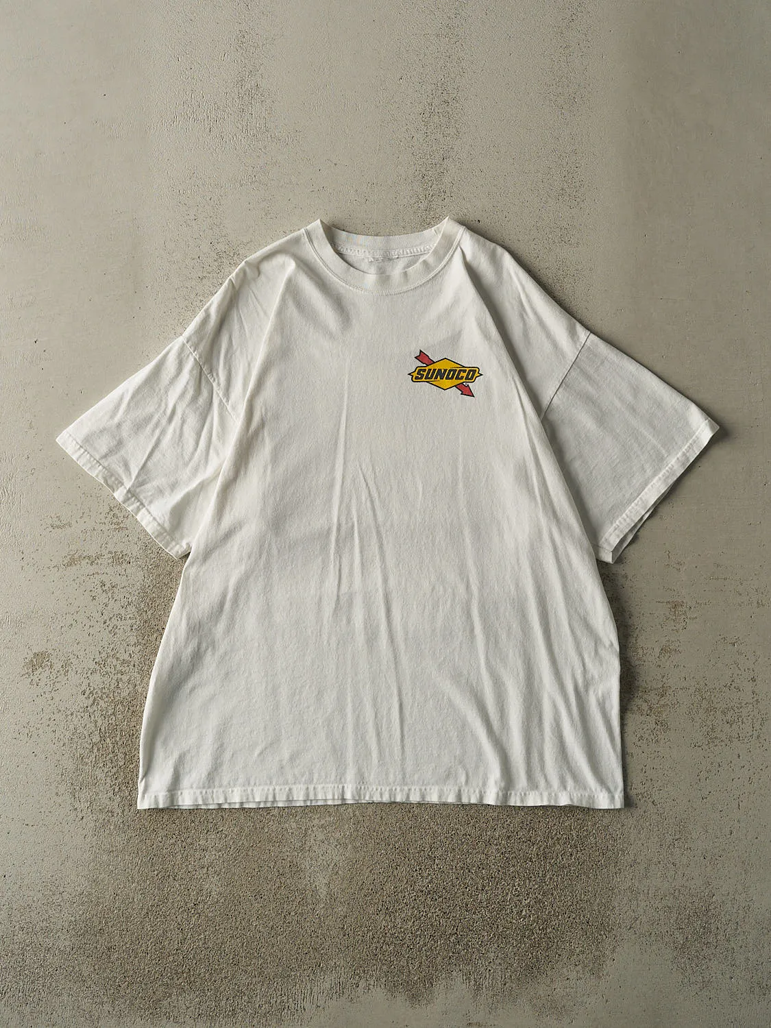 Vintage 90s White Sunoco Logo Tee (XL/XXL) sold by Rebalance Vintage