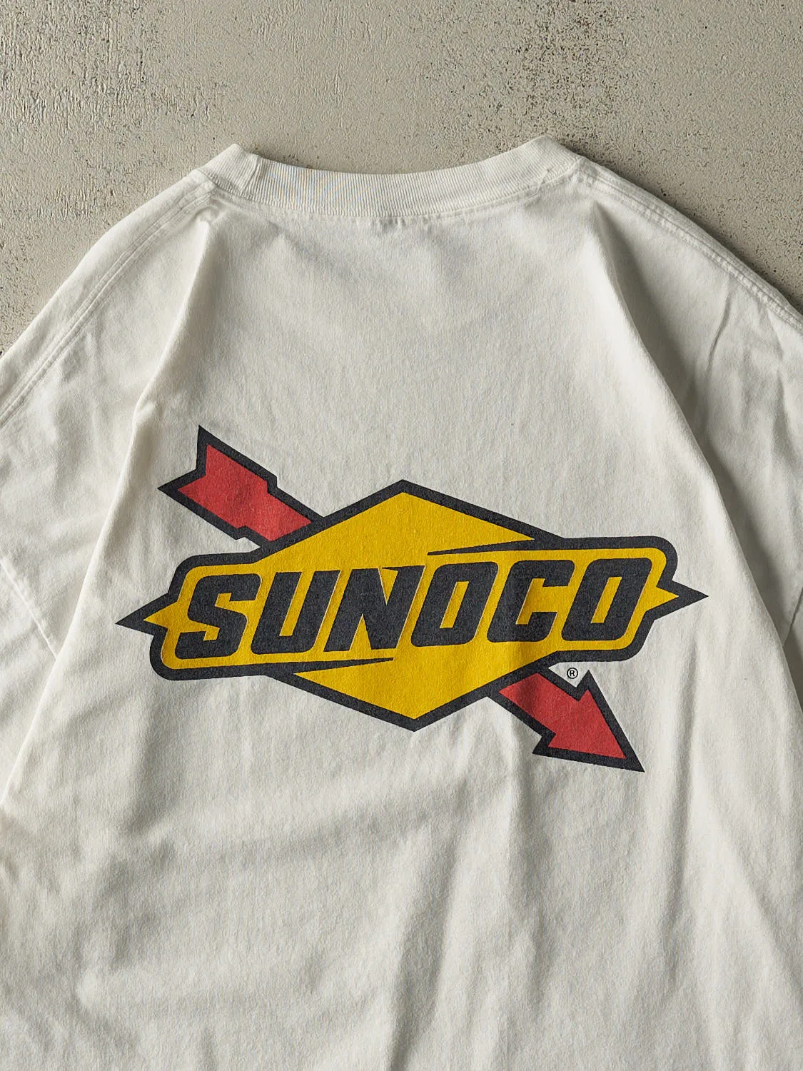 Vintage 90s White Sunoco Logo Tee (XL/XXL) sold by Rebalance Vintage product image thumbnail 4