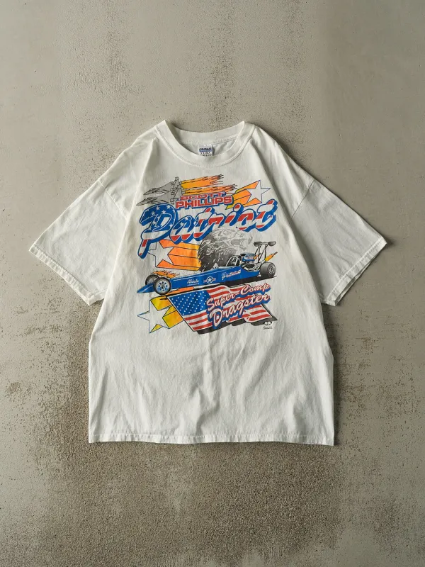 Vintage Y2K White Scott Phillips Racing Tee (L/XL) sold by Rebalance Vintage