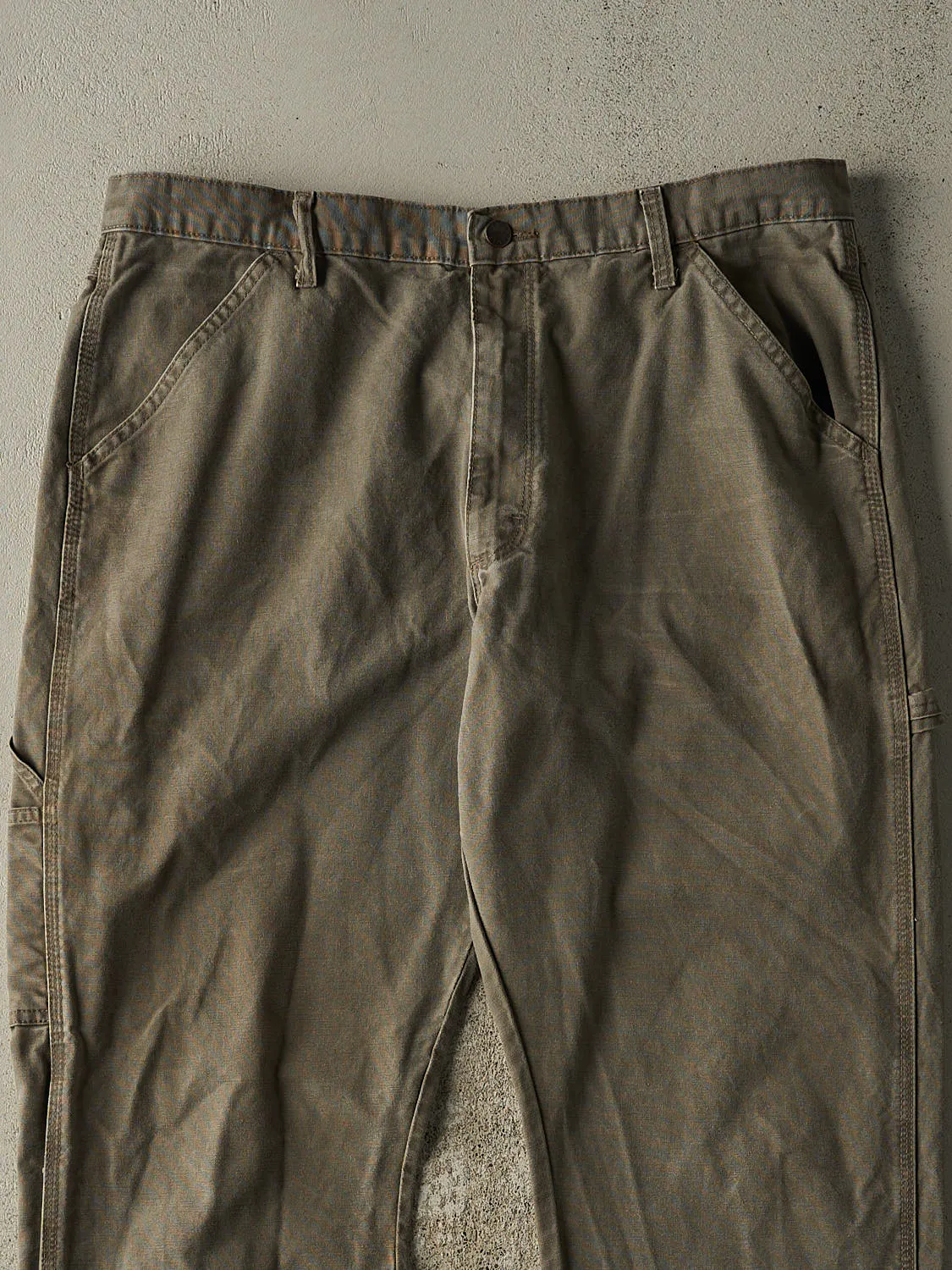 Vintage 90s Faded Brown Rustler Carpenter Pants (37x31) sold by Rebalance Vintage product image thumbnail 3