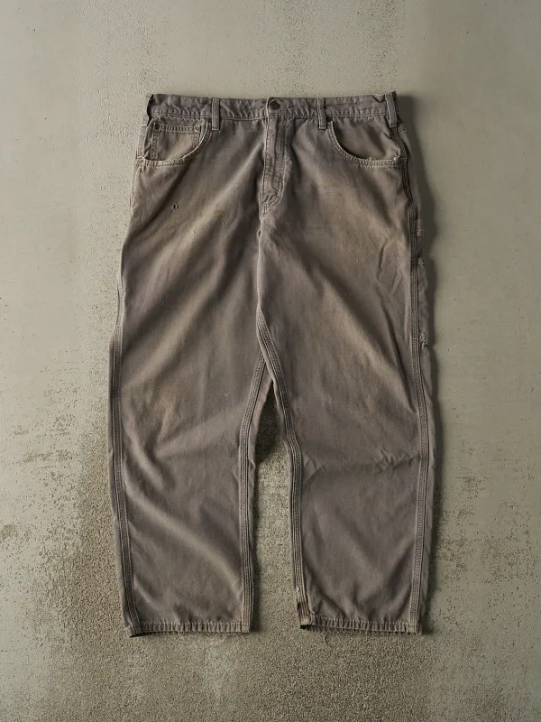 Vintage 90s Faded Grey Carhartt Carpenter Pants (37x29.5) sold by Rebalance Vintage