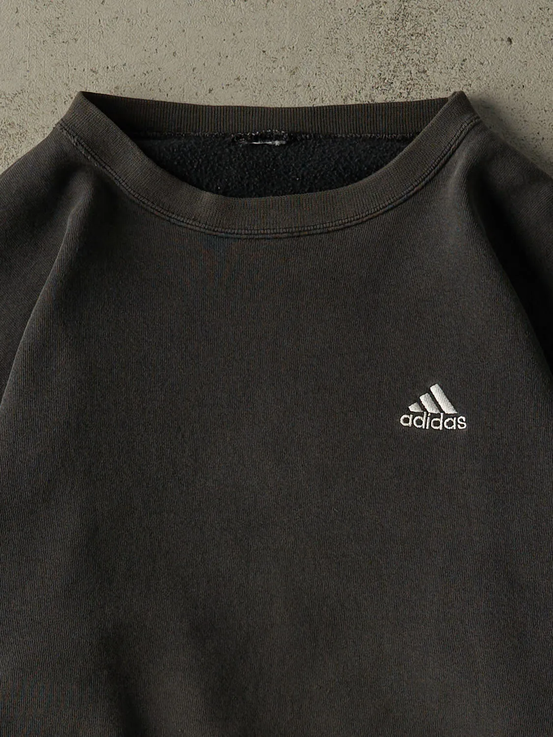 Vintage 90s Sun Faded Black Adidas Embroidered Crewneck (M/L) sold by Rebalance Vintage product image thumbnail 2