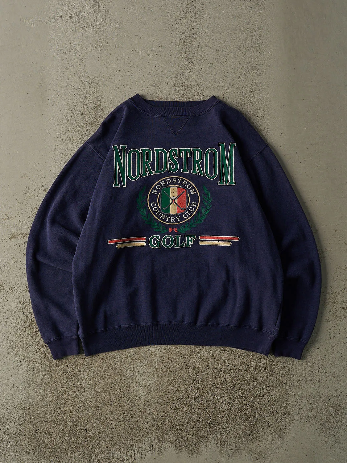 Vintage 90s Navy Blue Nordstrom Country Club Golf Boxy Crewneck (M/L) sold by Rebalance Vintage