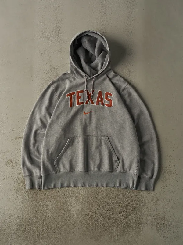 Vintage Y2K Grey University of Texas Nike Middle Swoosh Boxy Hoodie (XL) sold by Rebalance Vintage