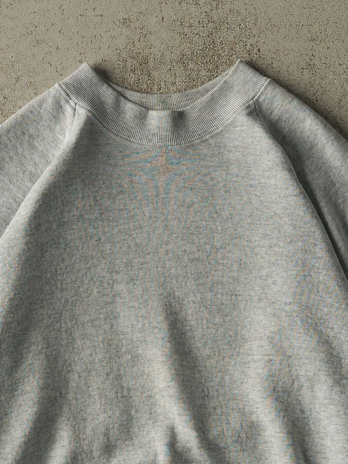 Vintage 80s Heather Grey Blank Boxy Crewneck (S/M) sold by Rebalance Vintage product image thumbnail 2