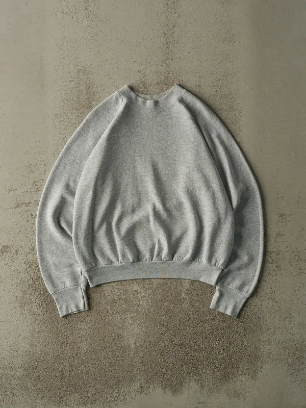 Vintage 80s Heather Grey Blank Boxy Crewneck (S/M) sold by Rebalance Vintage
