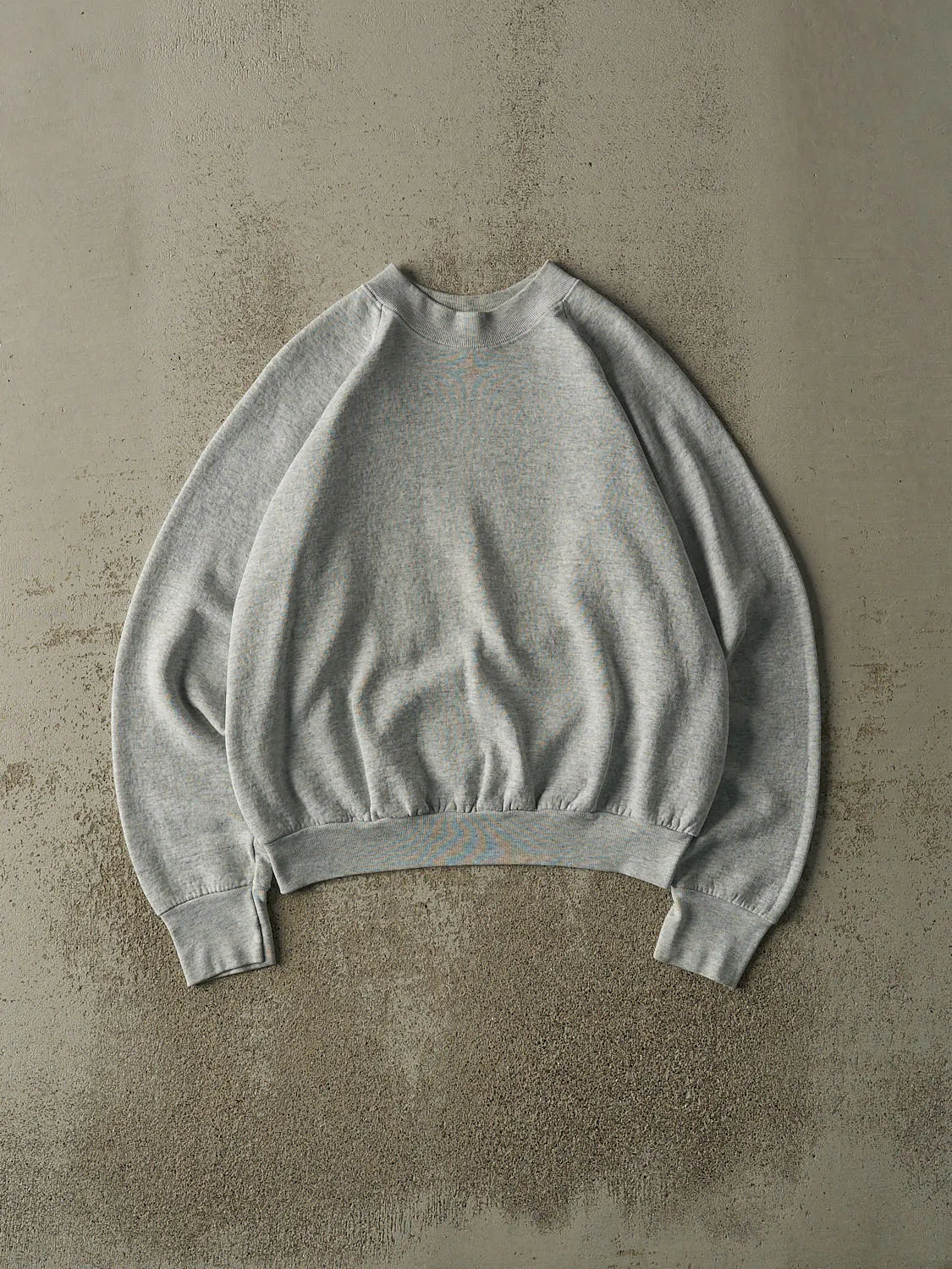 Vintage 80s Heather Grey Blank Boxy Crewneck (S/M) sold by Rebalance Vintage