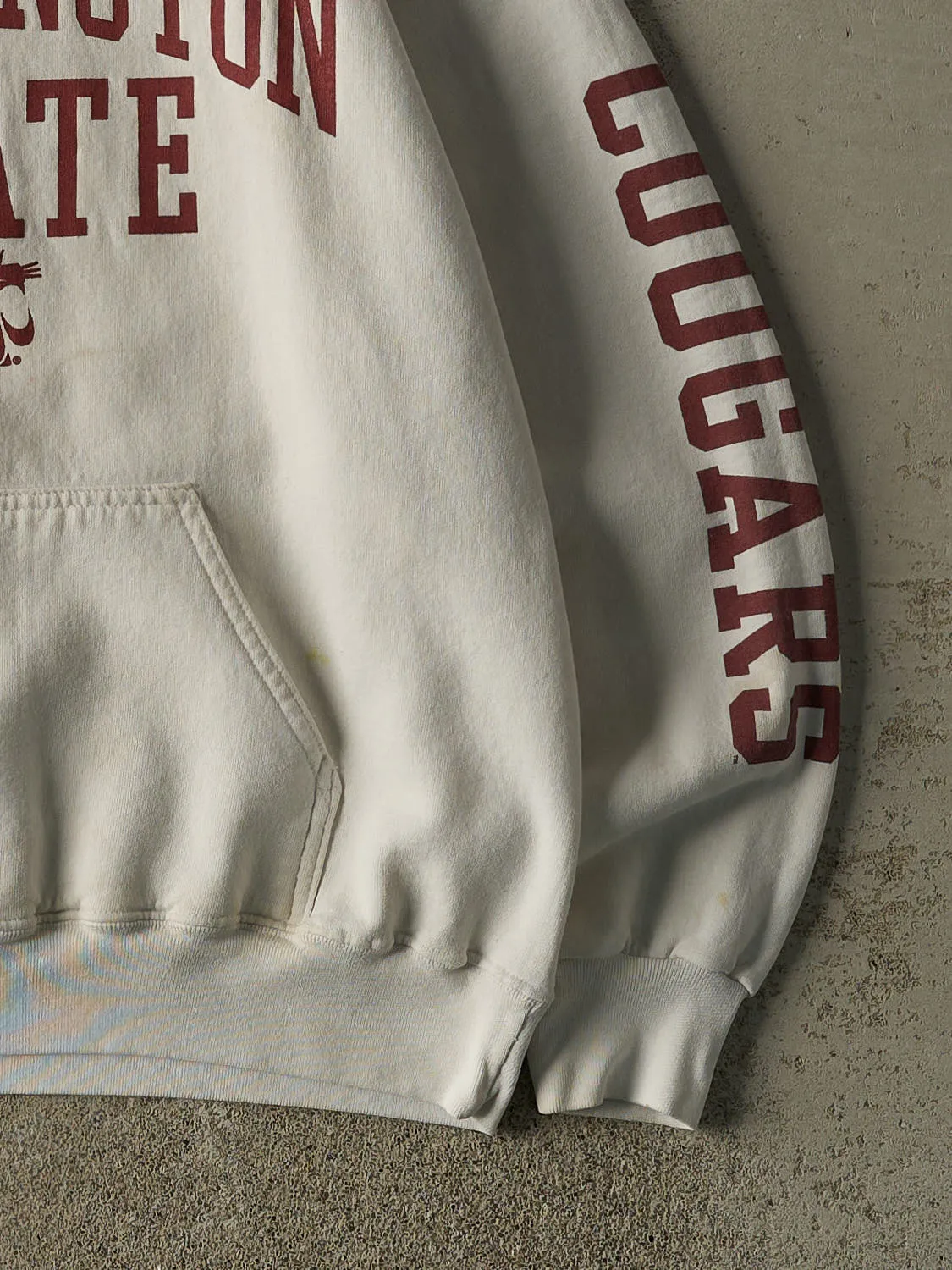 Vintage Y2K White Washington State University Cougars Hoodie (M/L) sold by Rebalance Vintage product image thumbnail 3