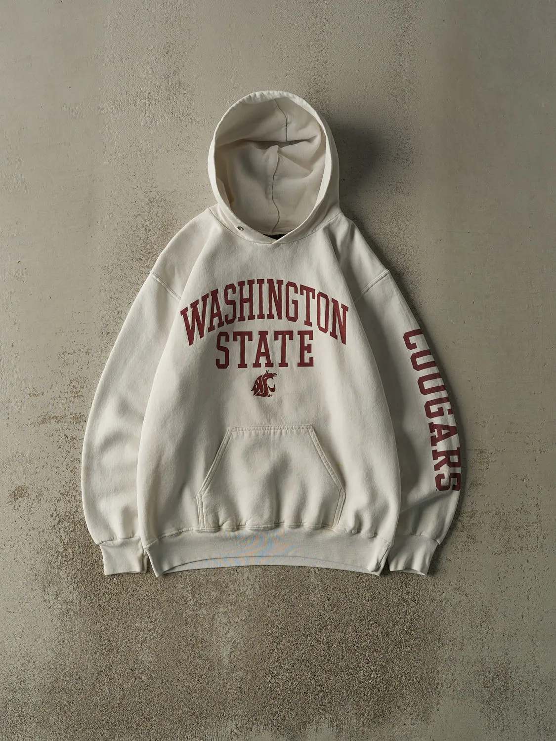 Vintage Y2K White Washington State University Cougars Hoodie (M/L) sold by Rebalance Vintage