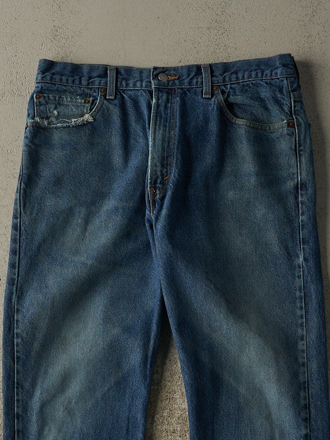 Vintage 90s Dark Wash Levi's 505 Jeans (35x30) sold by Rebalance Vintage product image thumbnail 4
