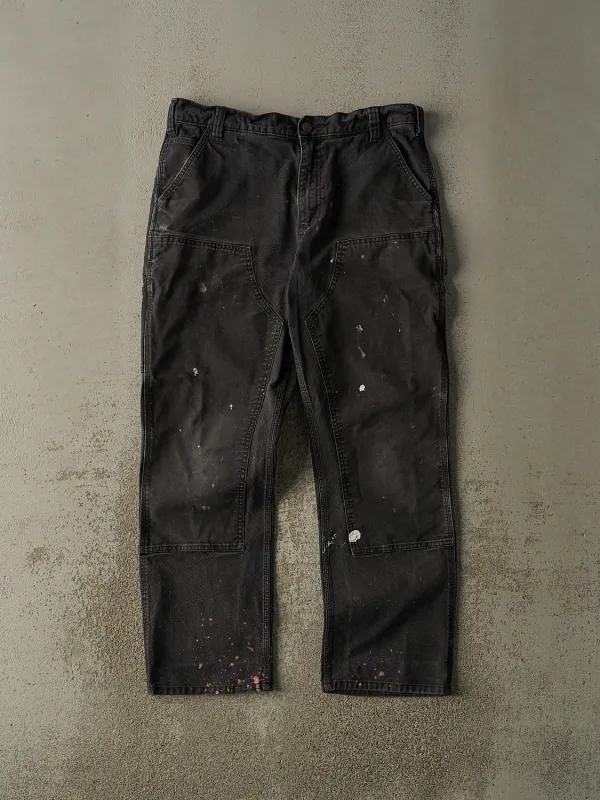 Vintage Y2K Faded Black Carhartt Double Knee Carpenter Pants (35x30.5) sold by Rebalance Vintage