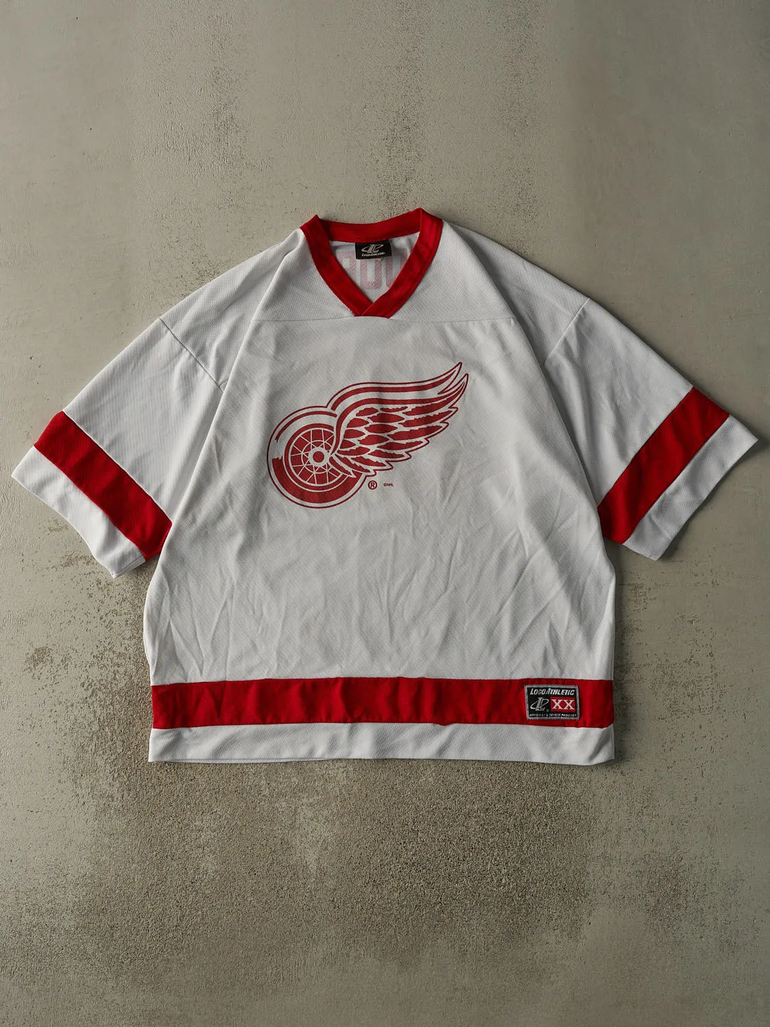 Vintage Y2K White & Red Detroit Red Wings #91 Sergei Fedorov Short Sleeve Jersey (XXL) sold by Rebalance Vintage