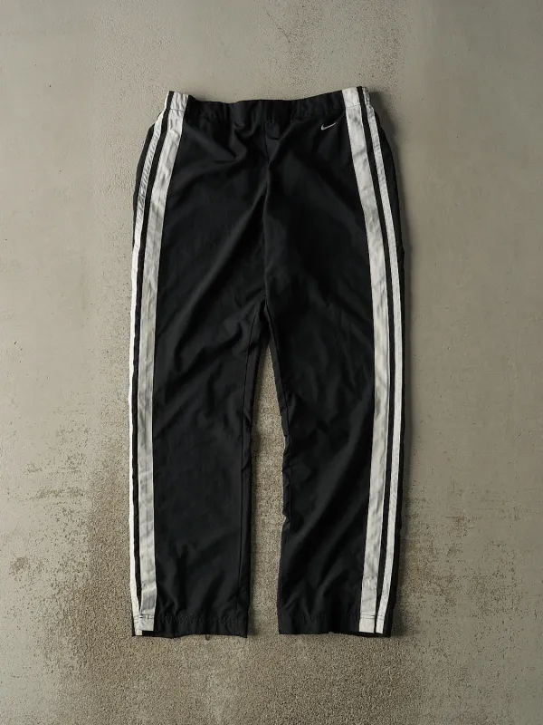 Vintage Y2K Black Nike Embroidered Striped Track Pants (32x32) sold by Rebalance Vintage
