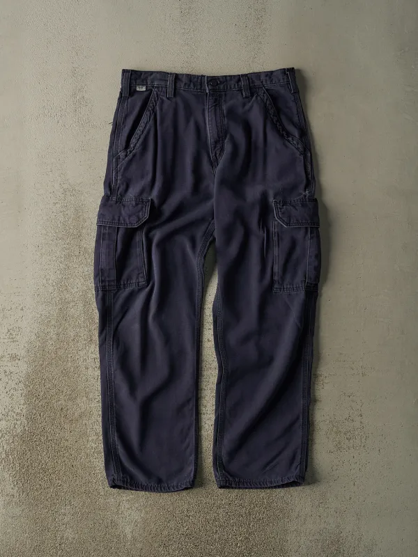 Vintage Y2K Sun Faded Navy Carhartt Fire Resistant Cargo Pants (32x30) sold by Rebalance Vintage