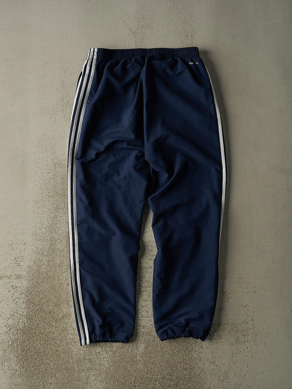 Vintage Y2K Navy Blue Adidas Striped Track Pants (32x31.5) sold by Rebalance Vintage product image thumbnail 2