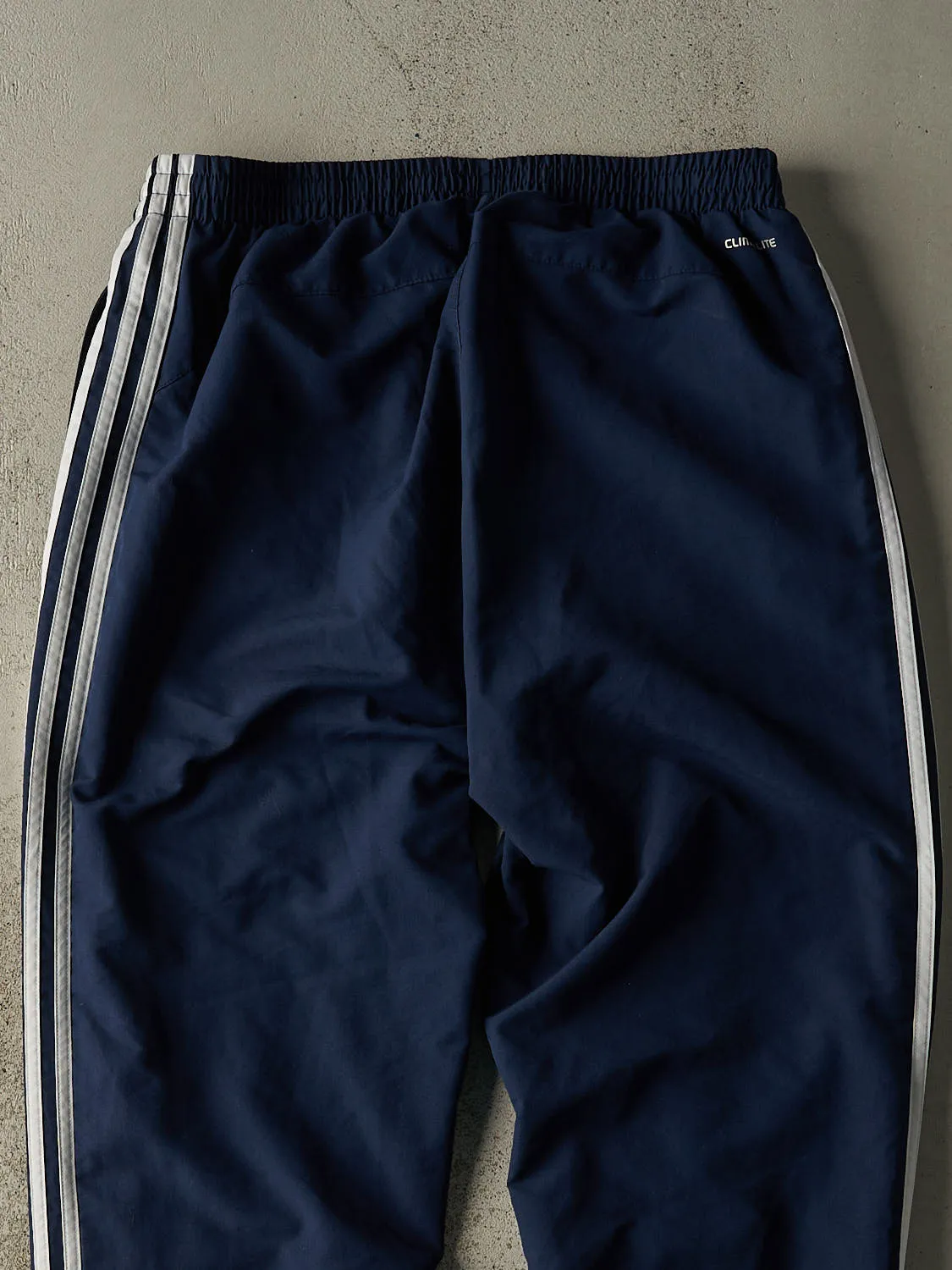 Vintage Y2K Navy Blue Adidas Striped Track Pants (32x31.5) sold by Rebalance Vintage product image thumbnail 4