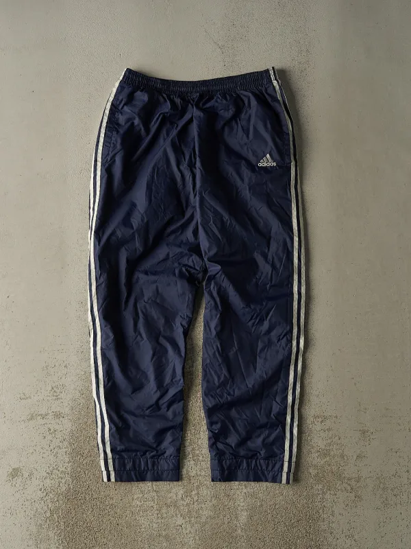 Vintage 90s Navy Blue Adidas Striped Tear Away Track Pants (30x27) sold by Rebalance Vintage
