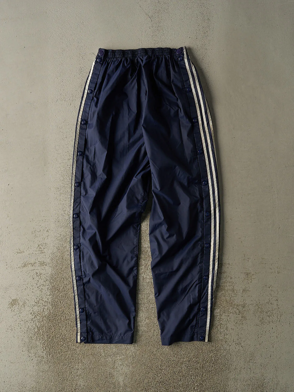 Vintage 90s Navy Blue Adidas Striped Tear Away Track Pants (26x29.5) sold by Rebalance Vintage product image thumbnail 2