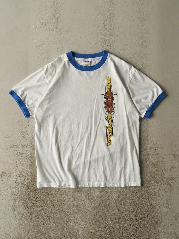 Vintage 05' White Big Kahuna Motorcycle Racing Ringer Tee (M/L) sold by Rebalance Vintage