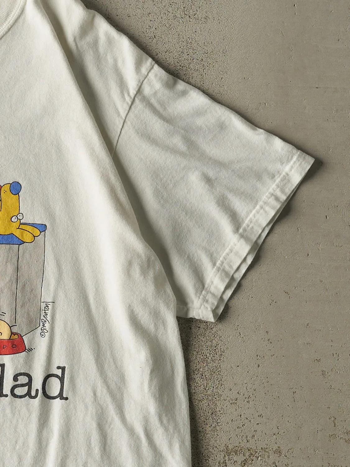 Vintage Y2K White "Mr. New Dad" Slogan Tee (M/L) sold by Rebalance Vintage product image thumbnail 4
