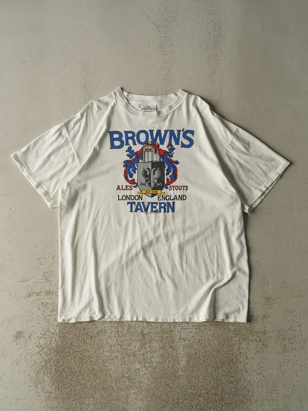 Vintage 92' White Browns Tee (XL/XXL) made by Rebalance Vintage