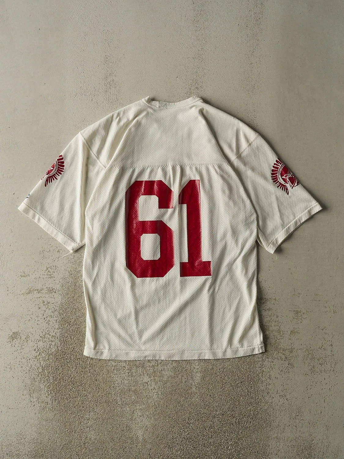 Vintage 80s White Crawford Champion Football Jersey (L/XL) sold by Rebalance Vintage product image thumbnail 2