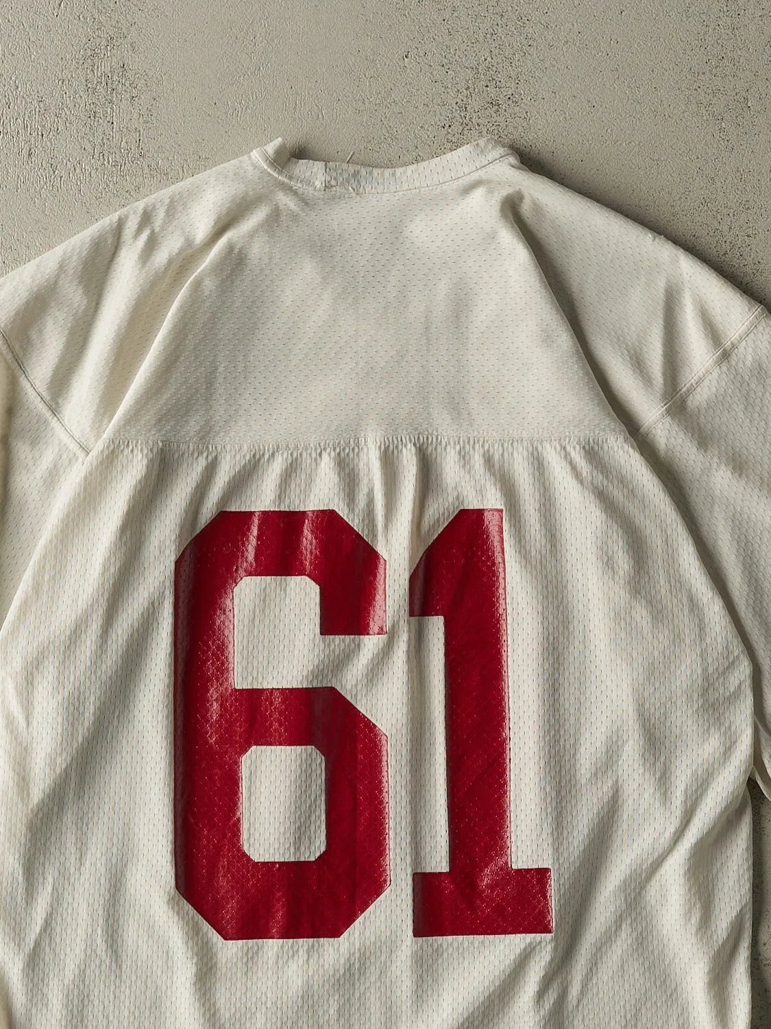 Vintage 80s White Crawford Champion Football Jersey (L/XL) sold by Rebalance Vintage product image thumbnail 4