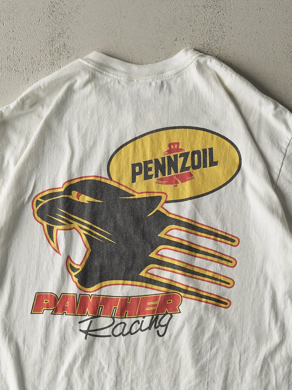 Vintage 90s White Sam Hornish Jr. Autographed Racing Tee (XXL/XXXL) sold by Rebalance Vintage product image thumbnail 4