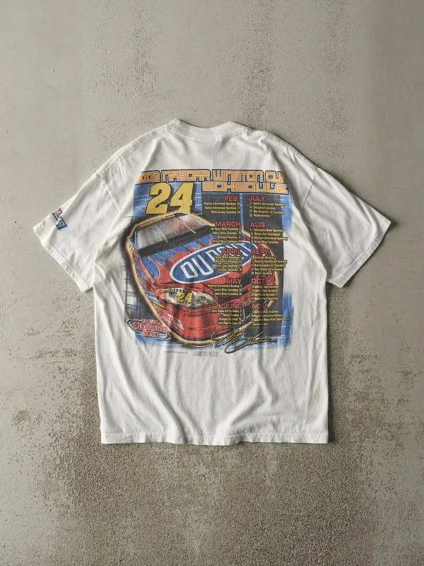 Vintage 02' White Jeff Gordon Nascar Racing Tee (M) sold by Rebalance Vintage