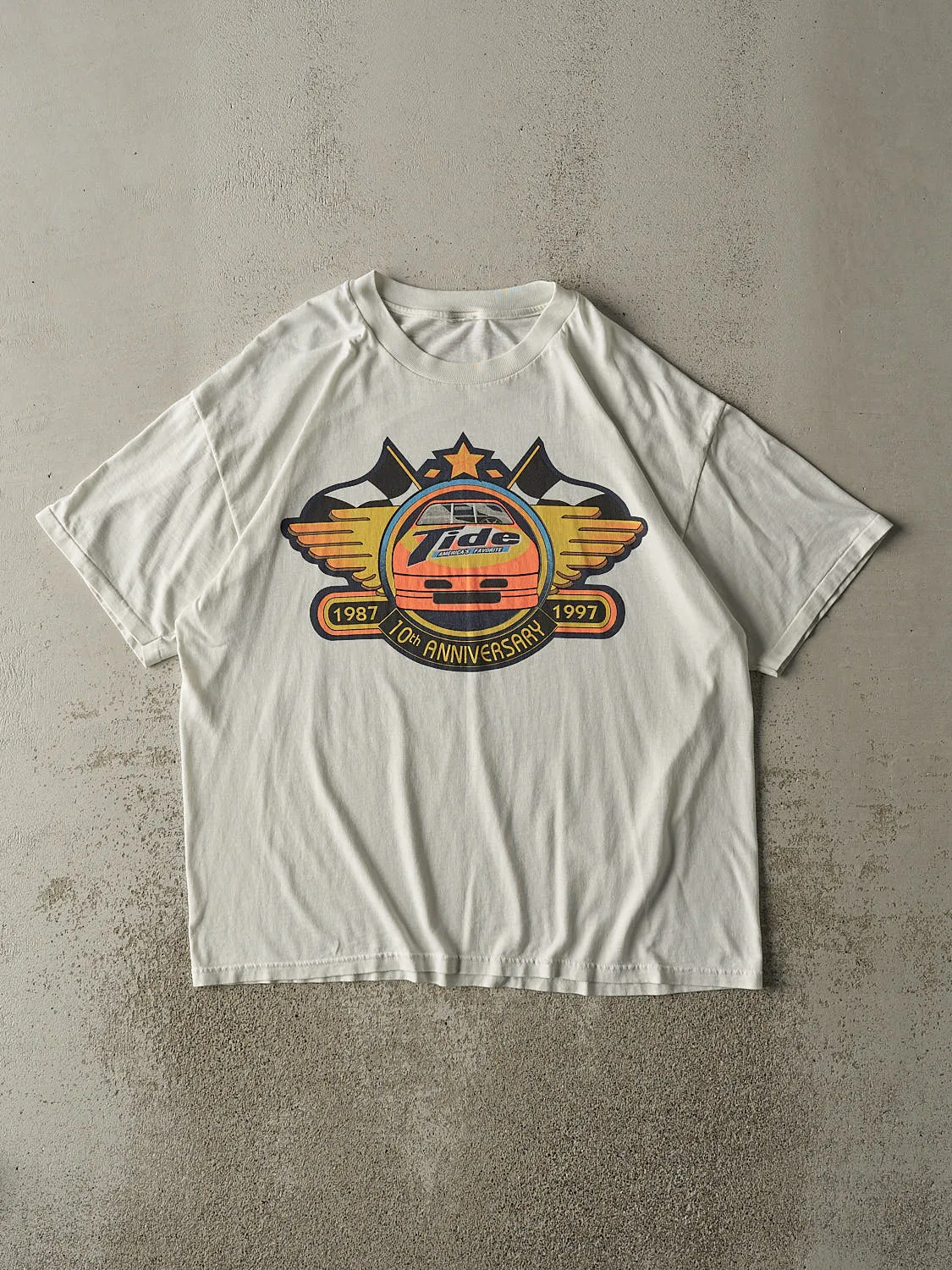 Vintage 97' White Tide Racing Single Stitch Tee (L/XL) sold by Rebalance Vintage