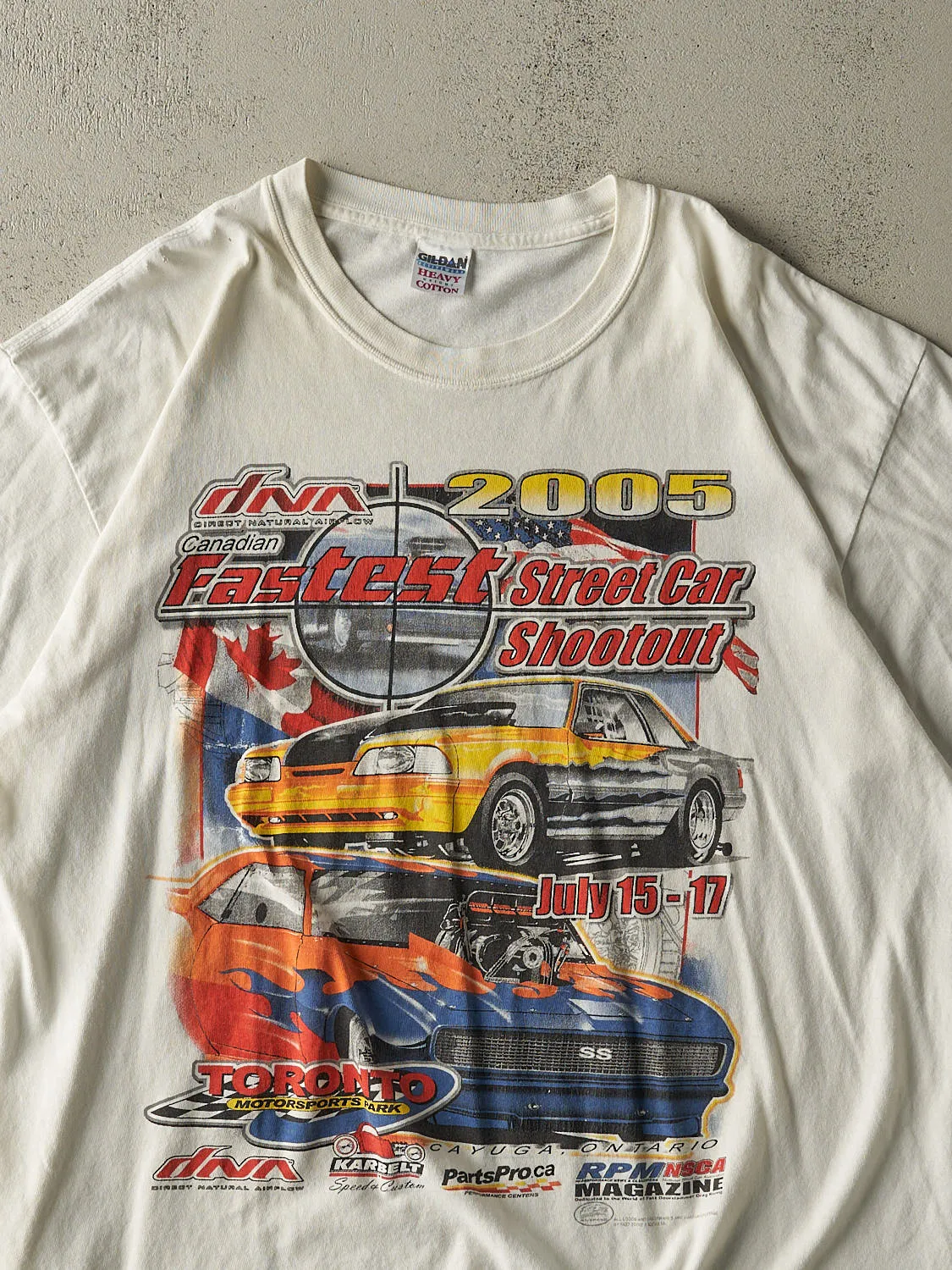 Vintage 05' White Racing Tee (XL/XXL) sold by Rebalance Vintage product image thumbnail 3