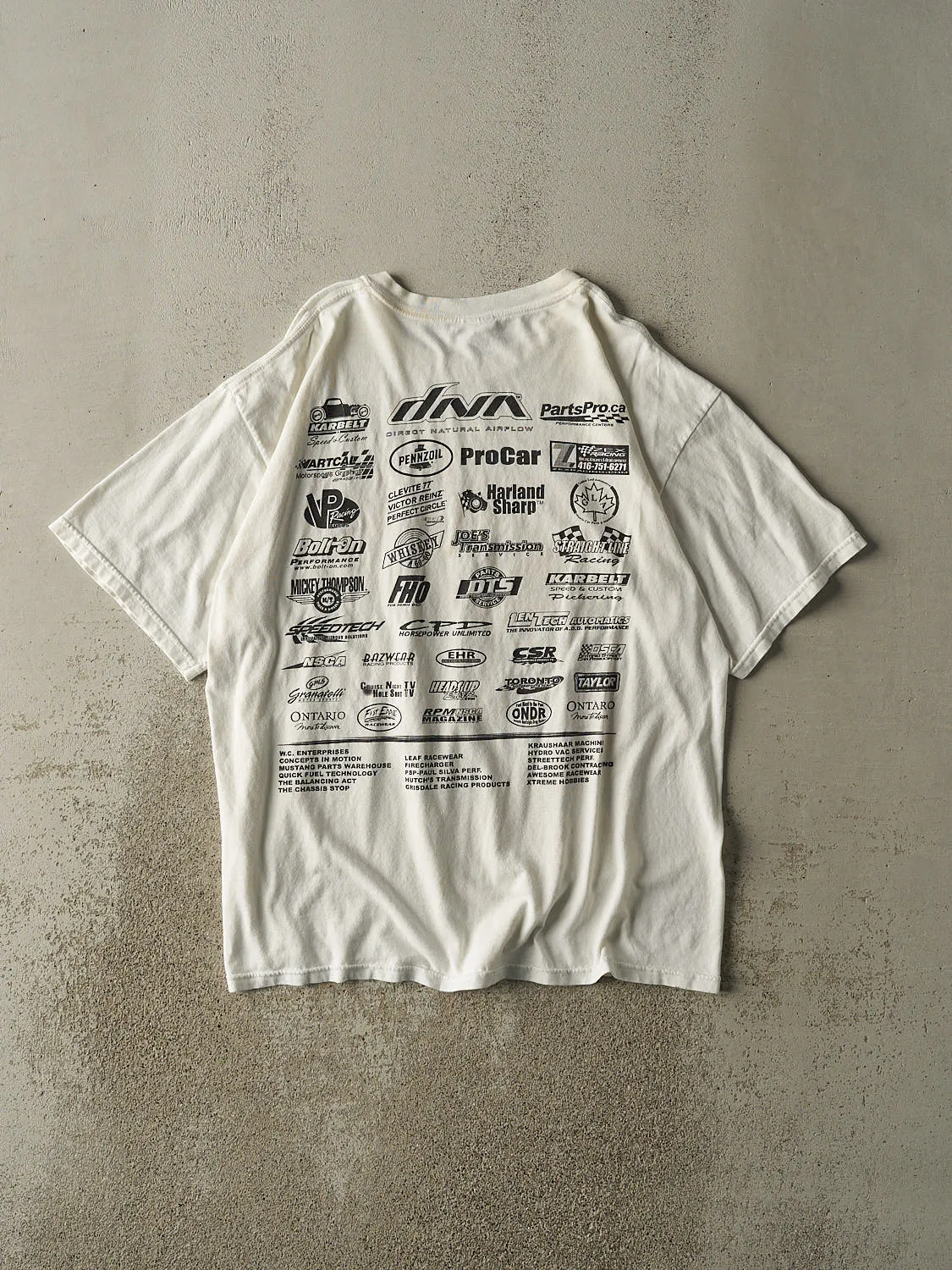 Vintage 05' White Racing Tee (XL/XXL) sold by Rebalance Vintage product image thumbnail 2