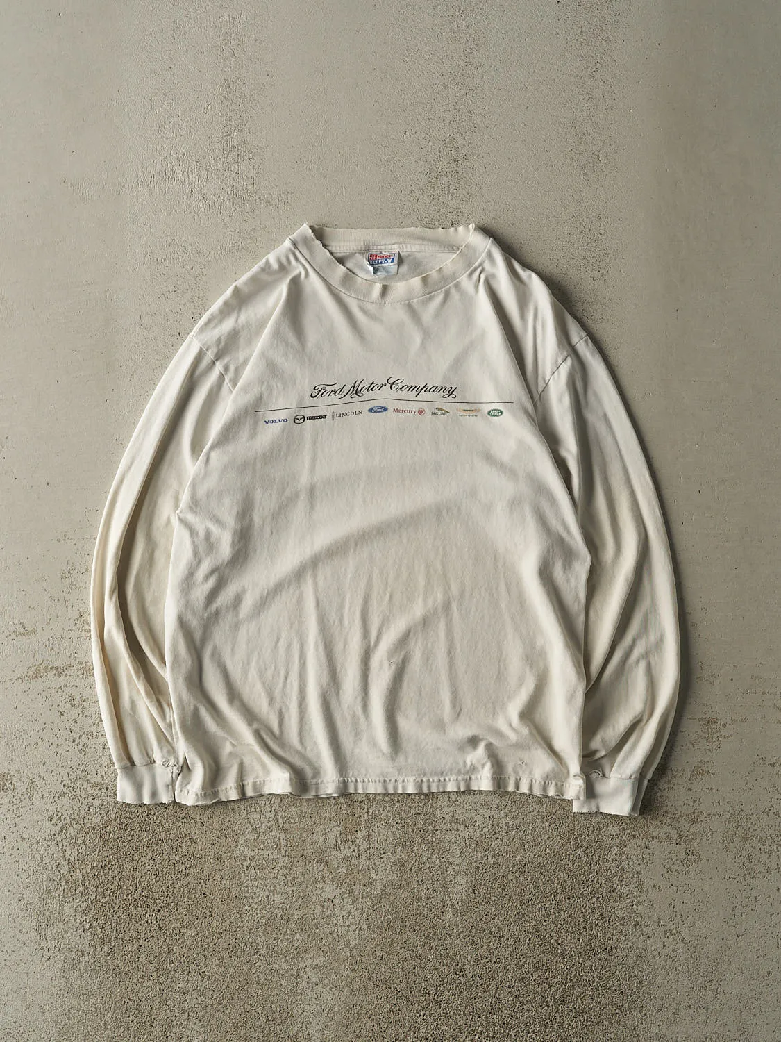 Vintage 90s White Ford Long Sleeve (M/L) sold by Rebalance Vintage
