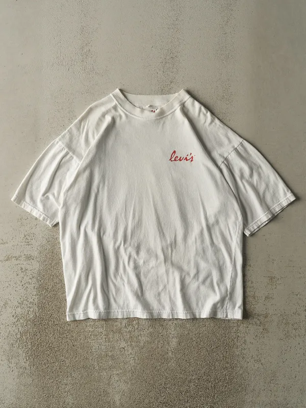 Vintage 90s White Levi's Tee (L/XL) sold by Rebalance Vintage