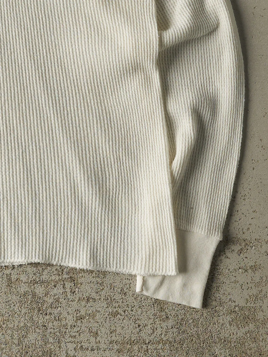 Vintage 80s White Thermal Long Sleeve (S) sold by Rebalance Vintage product image thumbnail 4