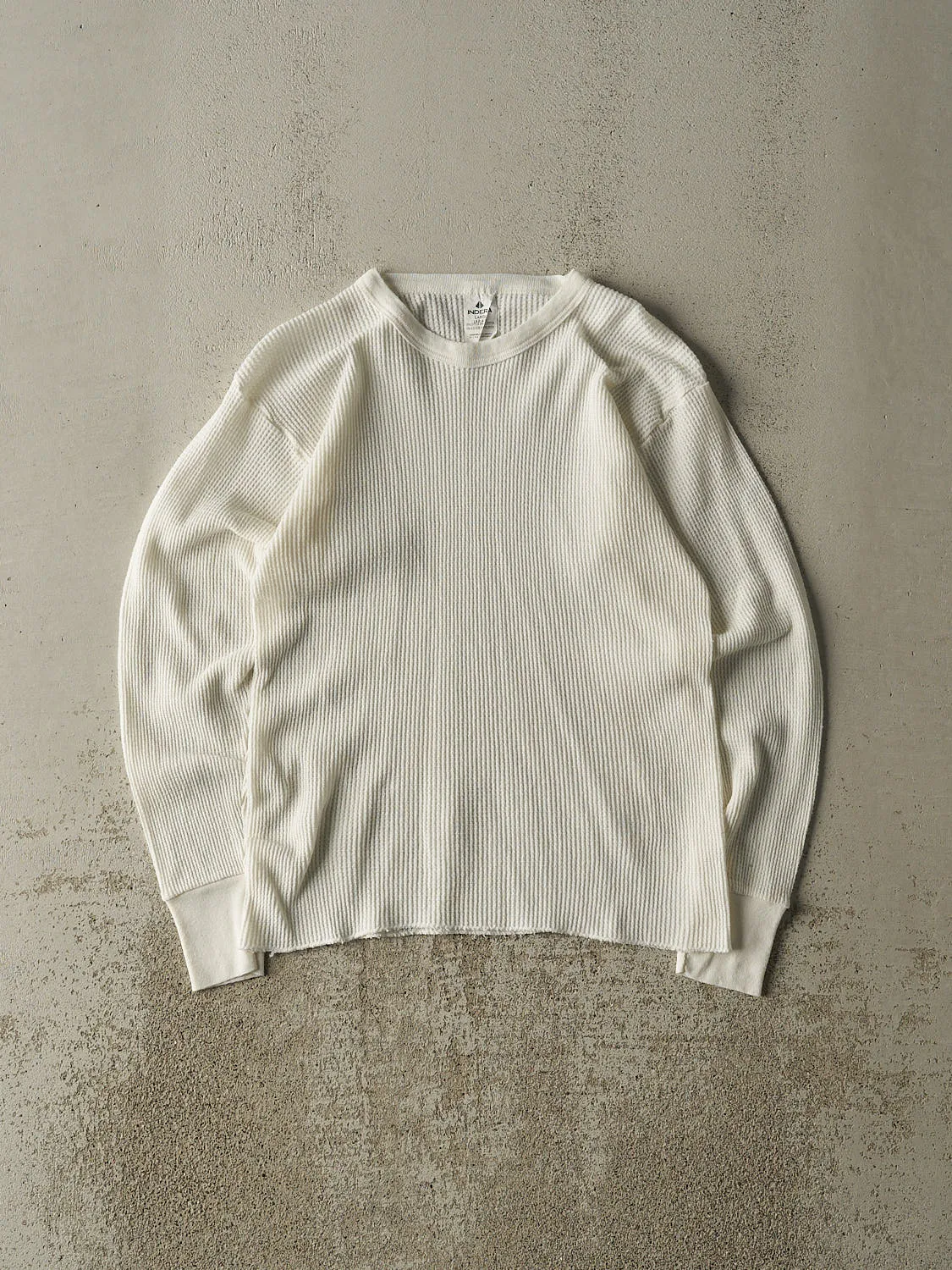 Vintage 80s White Thermal Long Sleeve (S) sold by Rebalance Vintage