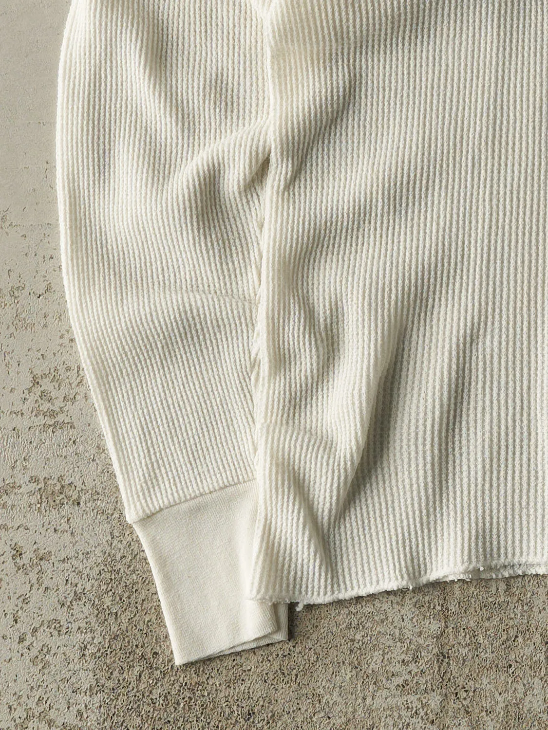 Vintage 80s White Thermal Long Sleeve (S) sold by Rebalance Vintage product image thumbnail 3