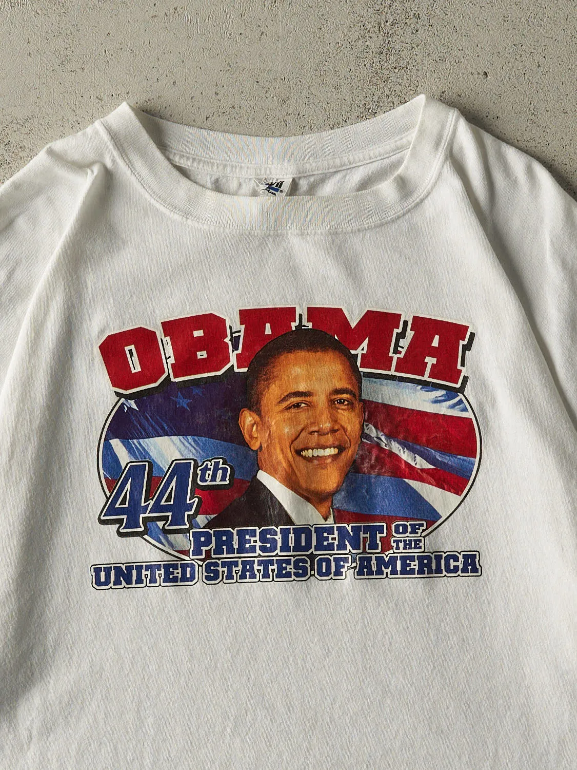 Vintage Y2K White Obama Tee (XL) sold by Rebalance Vintage product image thumbnail 2